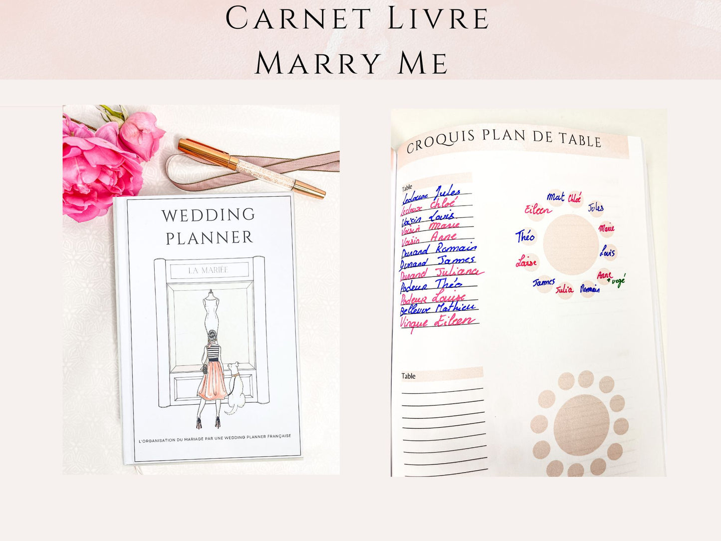 Carnet livre "Marry Me" - Organisateur de mariage