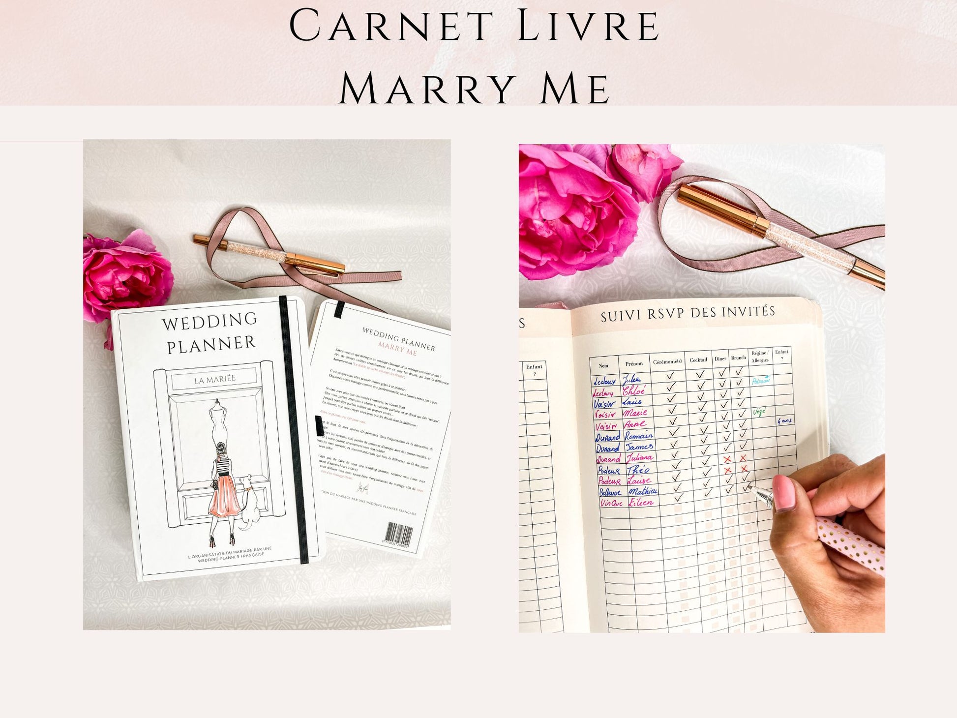 Carnet livre Marry Me - Organisateur de mariage – Mary McNess